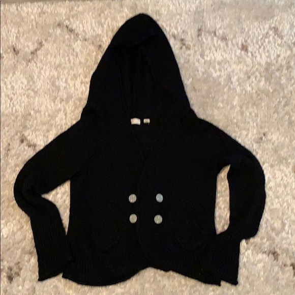 Anthropologie hooded black sweater cardigan - Picture 4 of 4